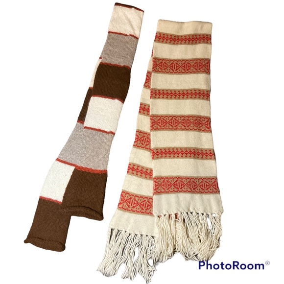 Scarf Bundle: Handmade/Unknown Super Soft Skinny & Merona 100% Acrylic Wide - Picture 1 of 9